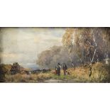 August Karl Martin SPLITGERBER (1844-1918), 'Waldlandschaft mit Jäger' / 'Forest landscape ...