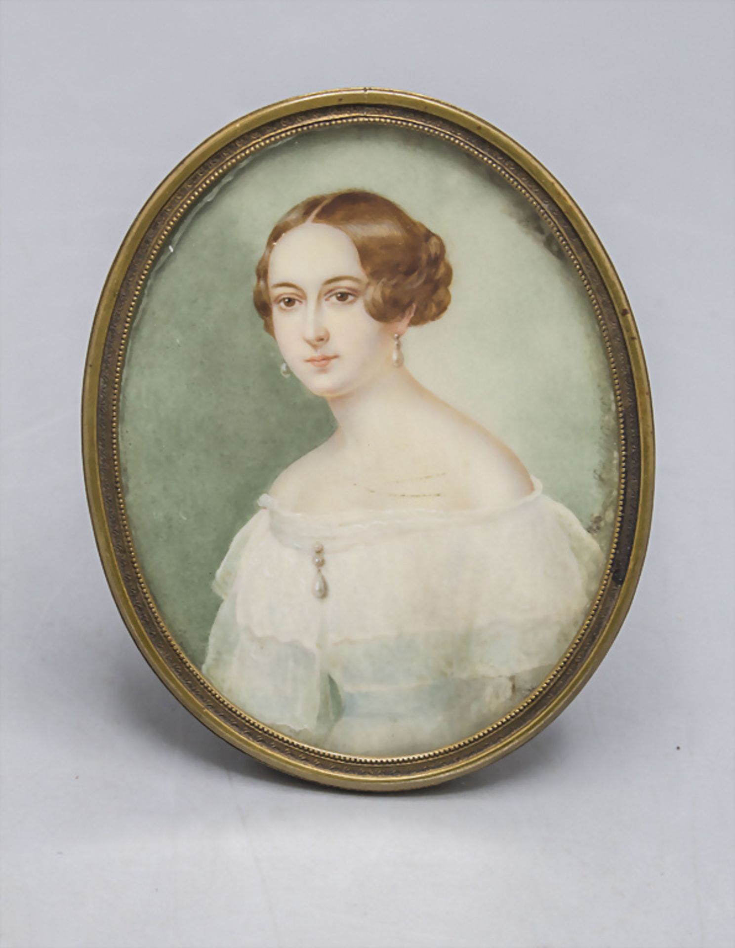 Moritz Michael DAFFINGER (1790-1849), 'Miniatur Porträt einer Dame' / A miniature portrait of ...
