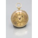 Offene Taschenuhr / An 18 ct gold open face pocket watch, England, um 1900