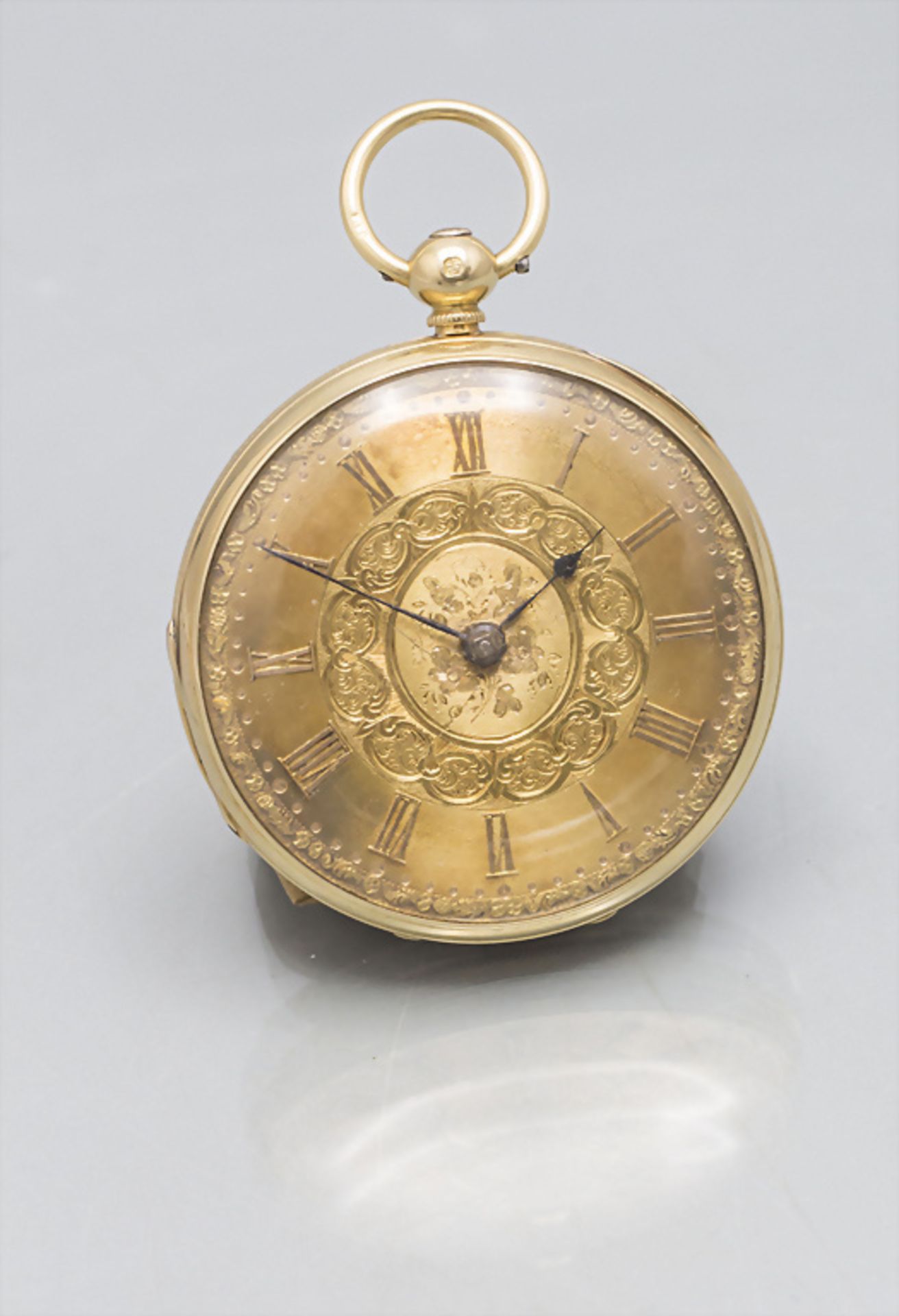 Offene Taschenuhr / An 18 ct gold open face pocket watch, England, um 1900