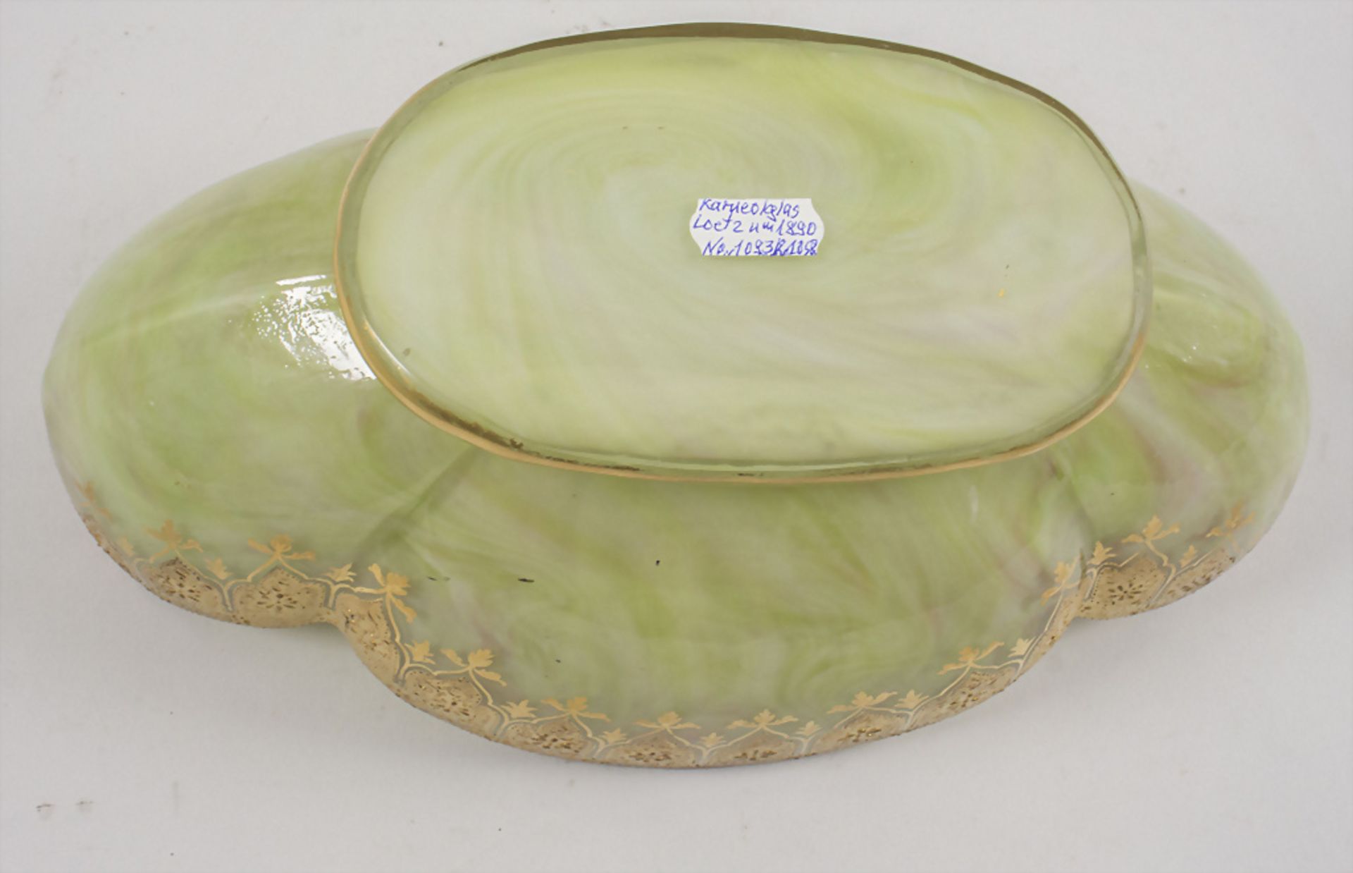 Große Jugendstil Karneol-Schale / A large glass bowl, Johann Loetz Witwe, Klostermühle, um 1890 - Bild 5 aus 7