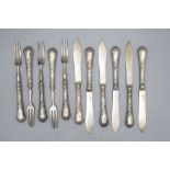 11 Teile Dessertbesteck / 11 pieces of silver dessert cutlery, Koch & Bergfeld, um 1900