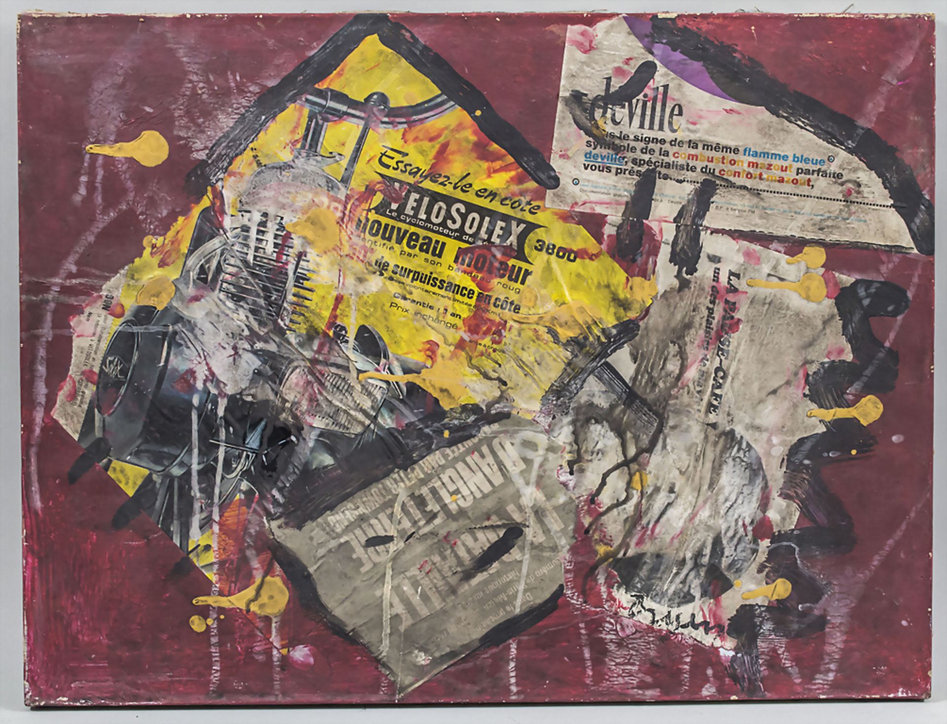 Camille BRYEN (1907-1977), zugeschrieben 'Abstraktion in Rot' / attributed, 'Abstraction in Red'