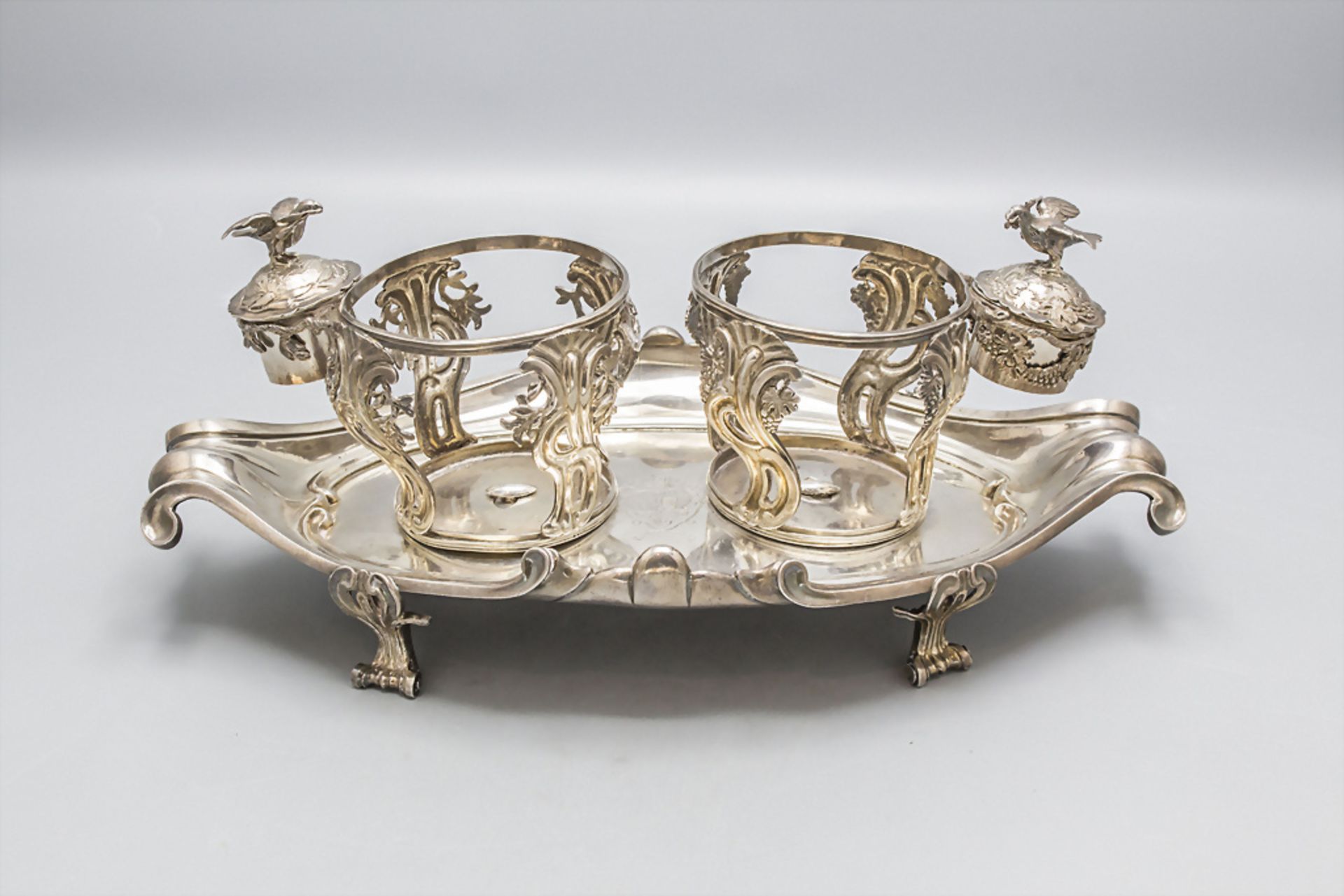 Barock-Menage / A Baroque silver cruet stand / Huiliere, Guillaume Brunet, Arles, 1770