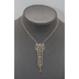 Jugendstil Silber Kollier / An Art Nouveau silver necklace, Paris, um 1900