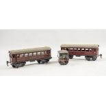 Konvolut Märklin Spur 0 'Mitropa / deutsche Reichsbahn' 3 Waggon / Wägen