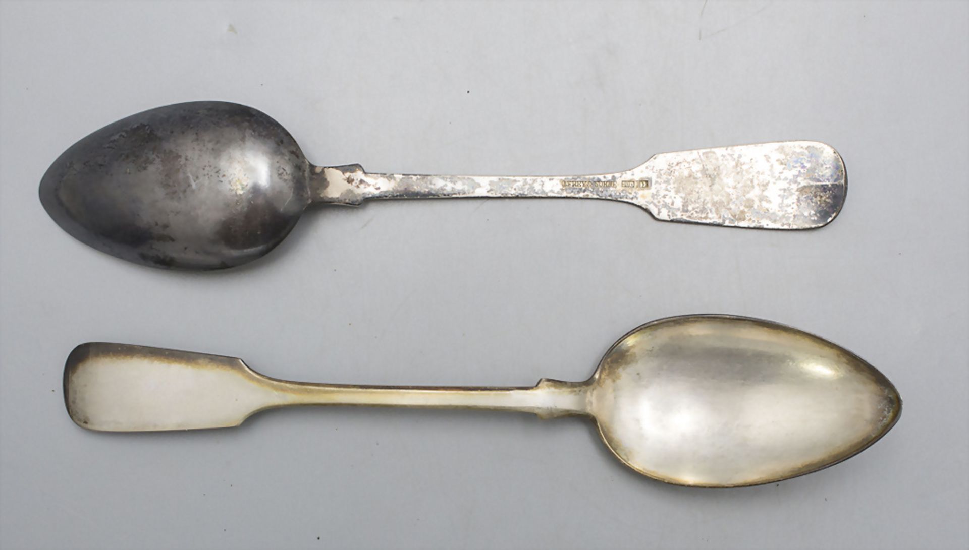 12 Teile Biedermeier Besteck / 12 pieces of silver cutlery, Humbert & Sohn, Berlin und C. Frey ... - Image 2 of 6