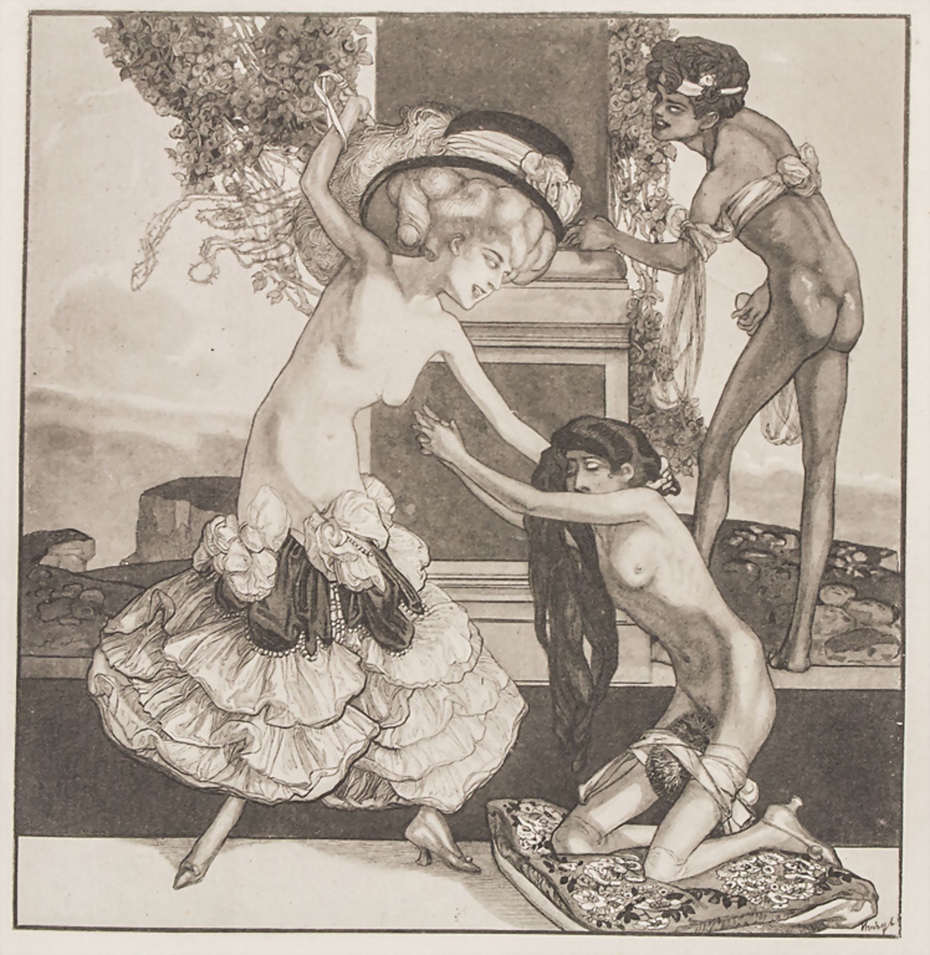 Franz VON BAYROS (1866-1924), Konvolut 6 erotische Grafiken / A collection of six erotic ... - Bild 7 aus 9