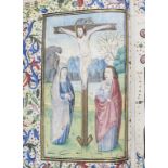 Pracht-Manuskript, Stundenbuch / A gothic splendid book of hours with illuminations, wohl ...