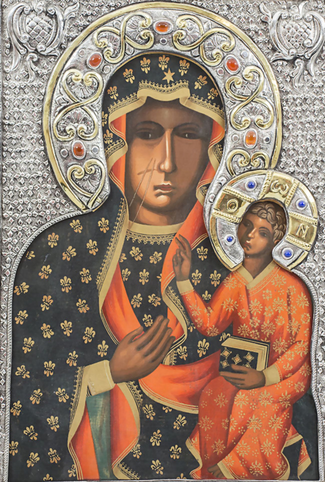 Ikone 'Schwarze Madonna von Tschenstochau' / Icon 'Black Madonna of Częstochowa' - Bild 2 aus 4