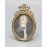 Empire Miniatur Porträt eines Herrn / An Empire miniature portrait of a gentleman, Frankreich, ...
