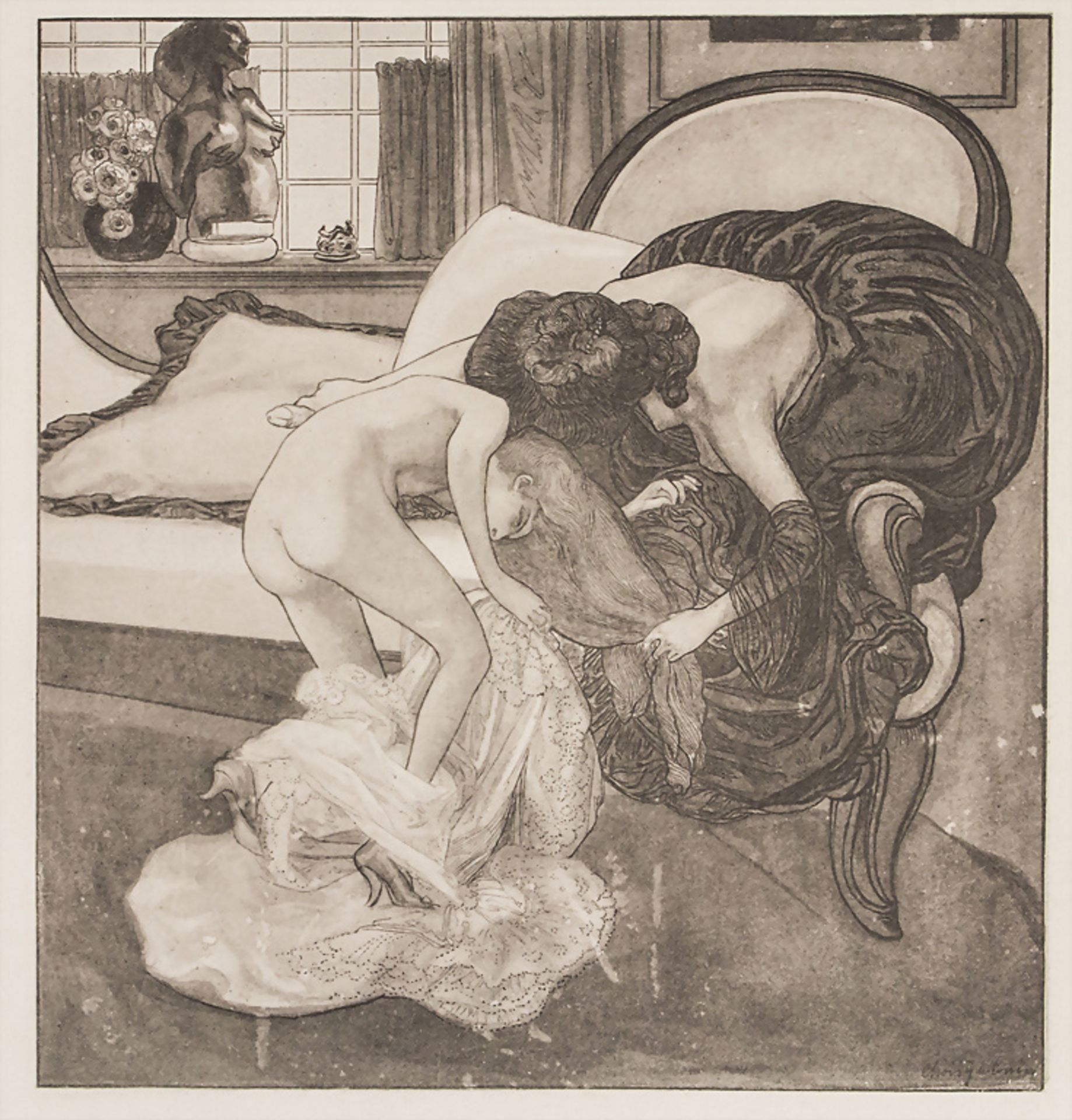 Franz VON BAYROS (1866-1924), Konvolut 6 erotische Grafiken / A collection of six erotic ... - Bild 3 aus 9