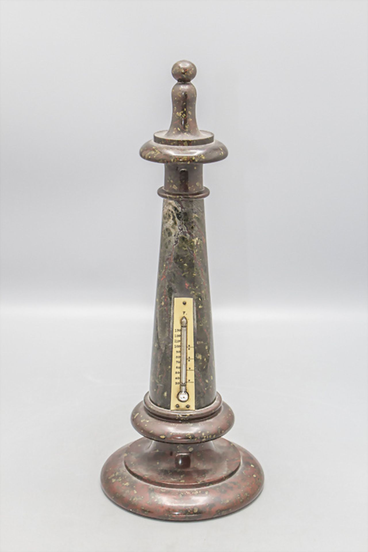 Marmorsäule mit Thermometer / A marble column with a thermometer, Ende 19. Jh.