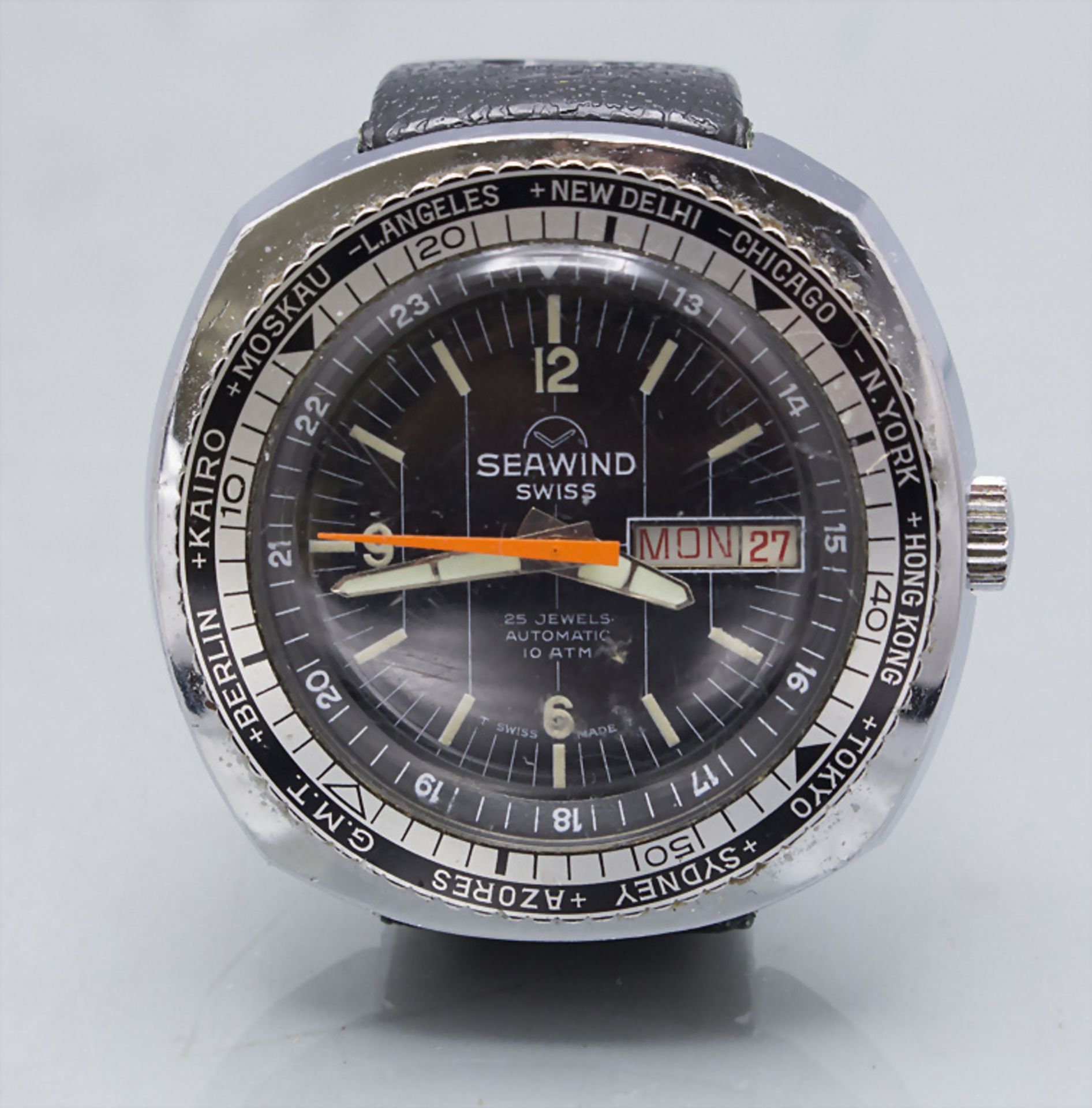 Taucheruhr Automatik, Seawind, Swiss/Schweiz, um 1975 - Bild 6 aus 6