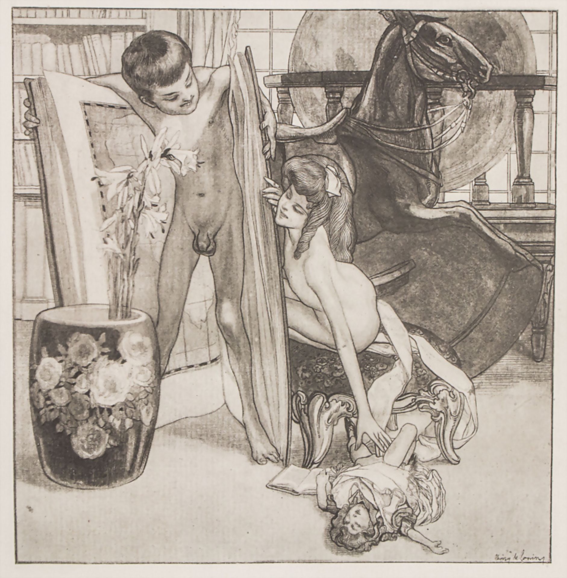 Franz VON BAYROS (1866-1924), Konvolut 6 erotische Grafiken / A collection of six erotic ... - Image 6 of 9