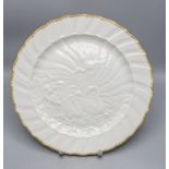 Großer Teller mit Schwanendekor / A large plate with swan decoration, Meissen, 1988