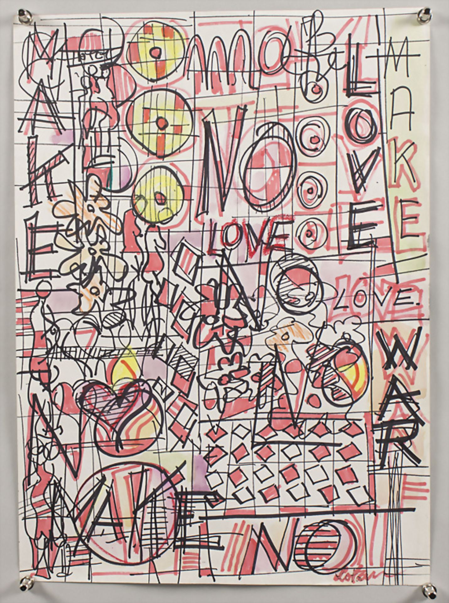 Yona LOTAN (1926-1998), 'Make Love Not War'