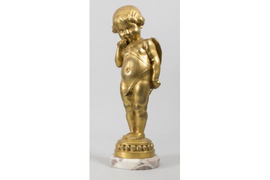 Lucienne Antoinette Heuvelmanns (1885-1944), Bronze 'Nachdenklicher Amor' / A bronze sculpture ... - Bild 1 aus 9