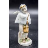 Amorette mit Cape und Mütze / A cherub wearing a cape and a cap, wohl KPM oder Meissen, 19. Jh.