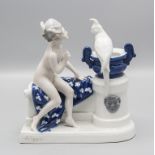 Figurengruppe 'Venus mit Papagei' / A porcelain figure 'Venus with a parrot', Adolph Oppel, ...