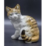Figur einer sitzenden Katze / A figure of a sitting cat, Hutschenreuther Kunstabteilung, 2. ...