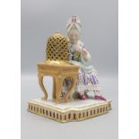 Porzellanfigur 'Dame mit Vogelkäfig' / A porcelain figure 'A lady with a birdcage', Wien / ...