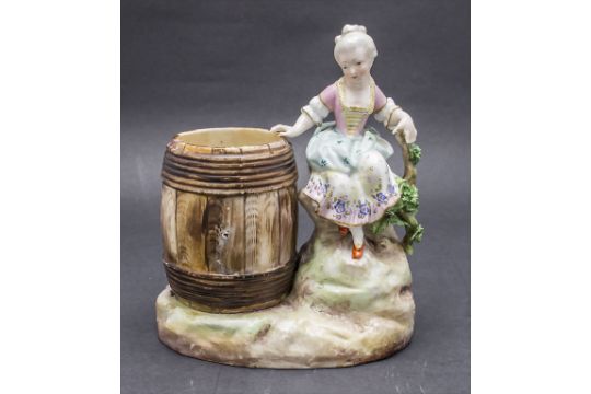 Porzellanfigur 'Dame mit Bottich' / A porcelain figure 'Lady with a vat', Swansea / England, ... - Bild 1 aus 6