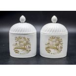 Paar Teedosen für Münchner Allianz Versicherungen / A pair of tea cadies for an insurance ...
