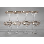 Eight champagne bowls