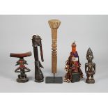 A collection of tribal art