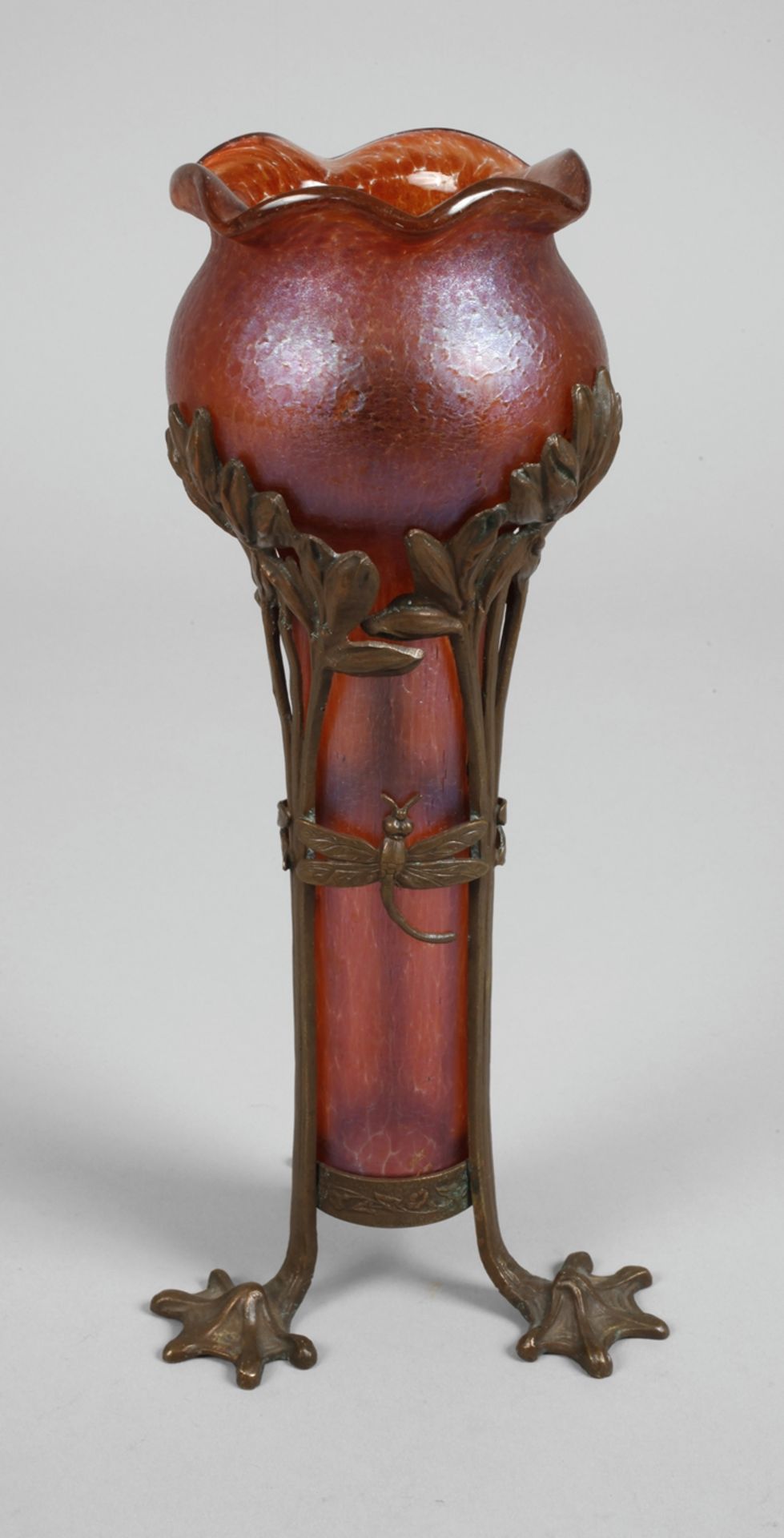 Art Nouveau vase with bronze mount
