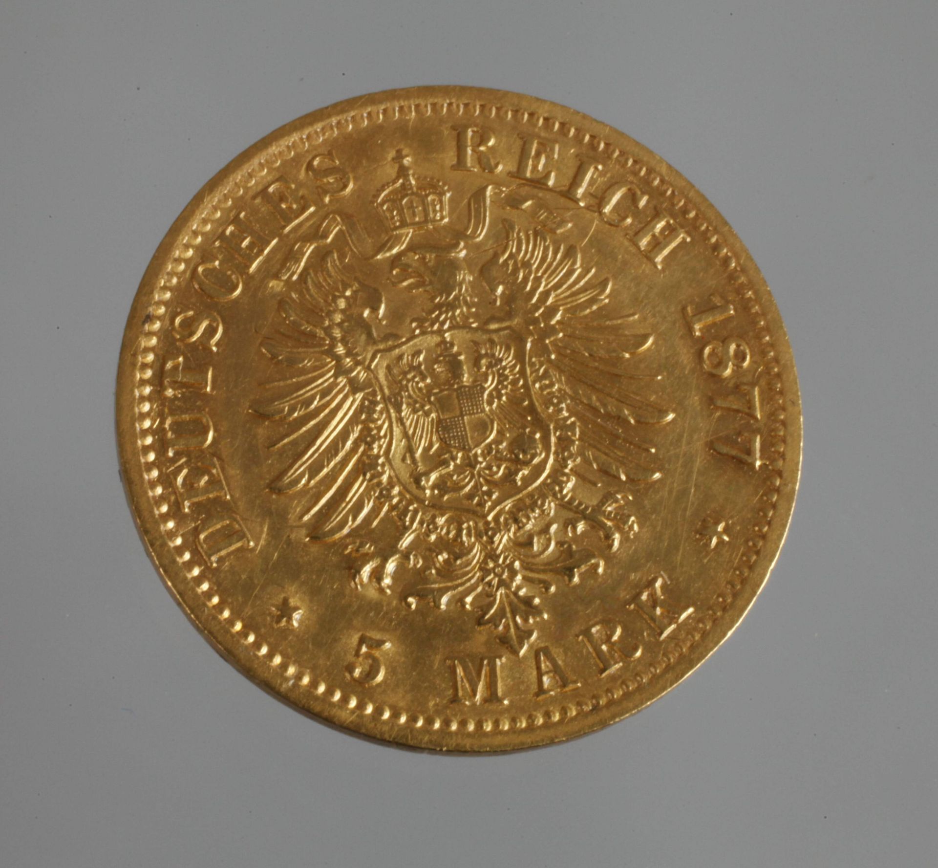 5 Mark Gold Württemberg - Image 3 of 3