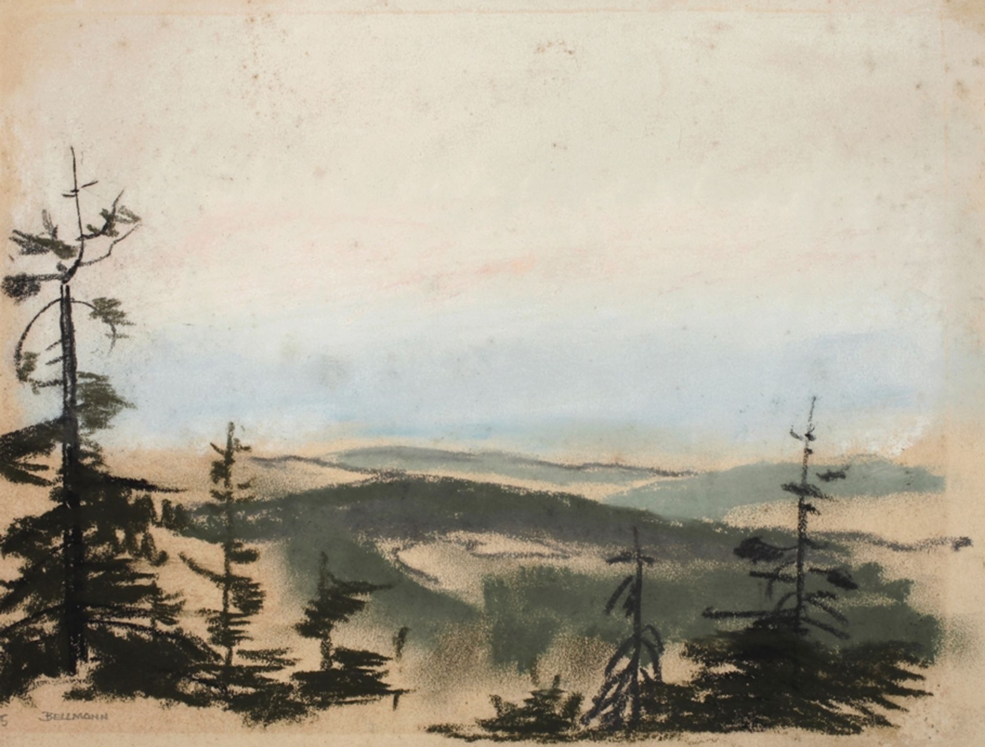 Karl Bellmann, Mittelgebirgslandschaft</b>