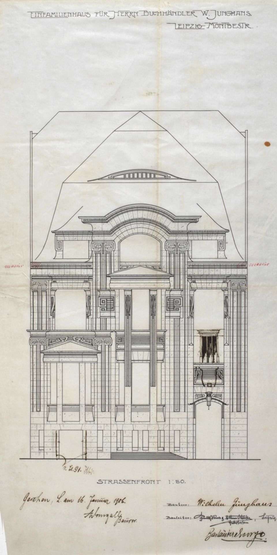 Paul Möbius, Entwurf Wohnhaus Junghans</b>