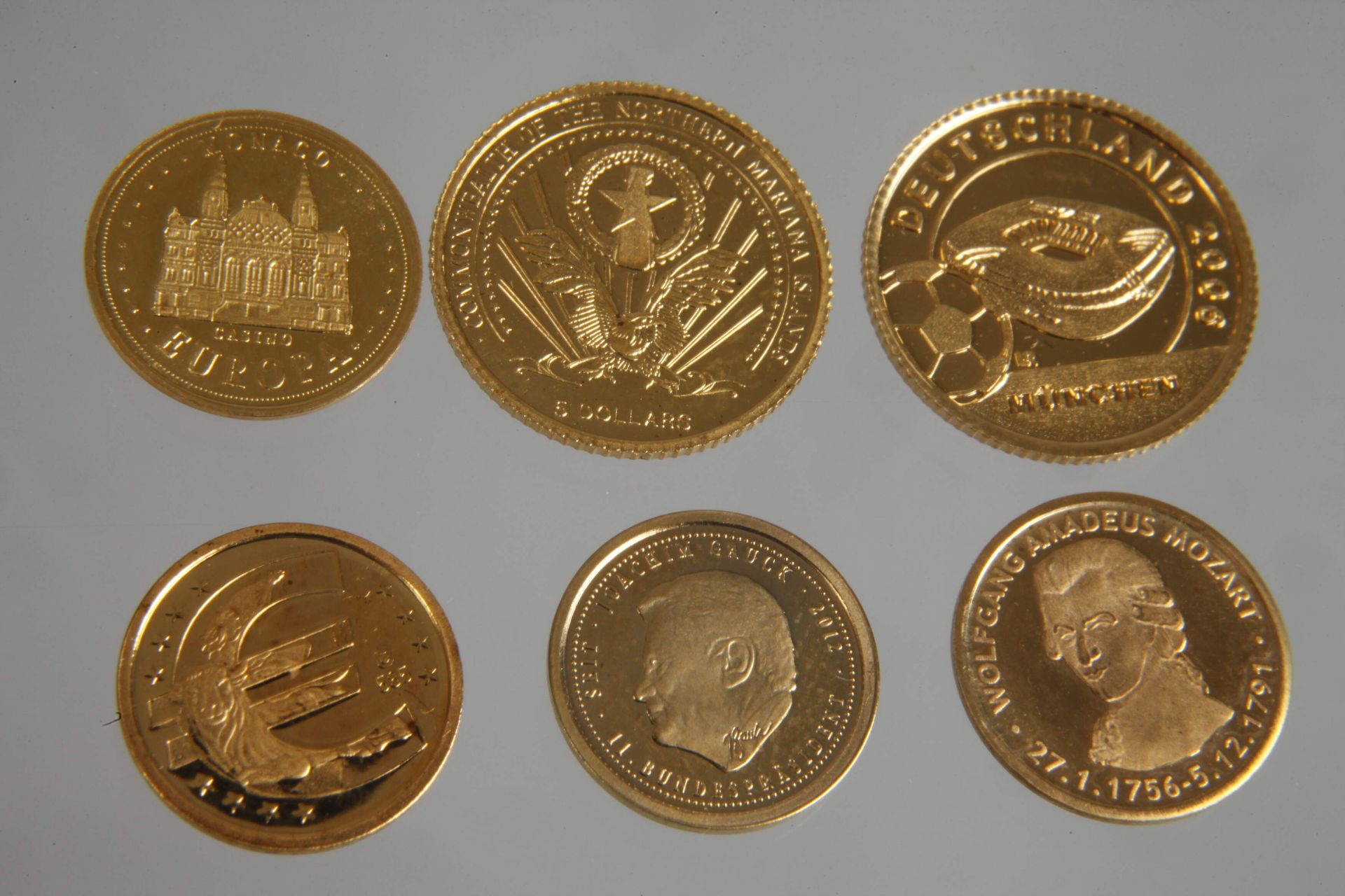 Six gold coins 585 - Image 2 of 3