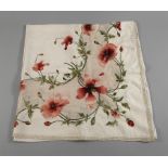 Floral Art Nouveau decorative blanket