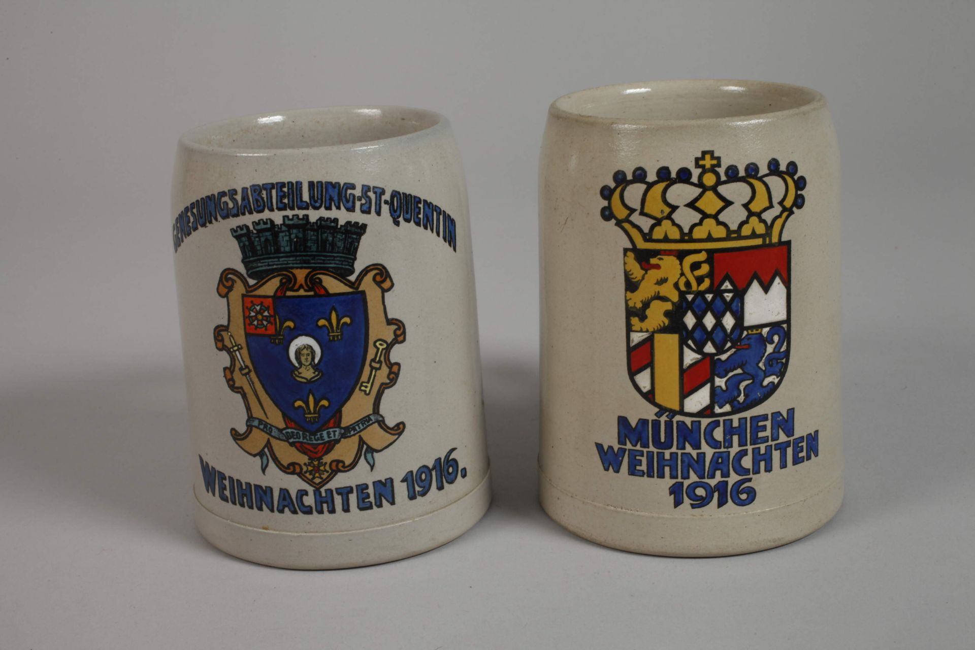 Seven 1st World War beer mugs - Image 3 of 6