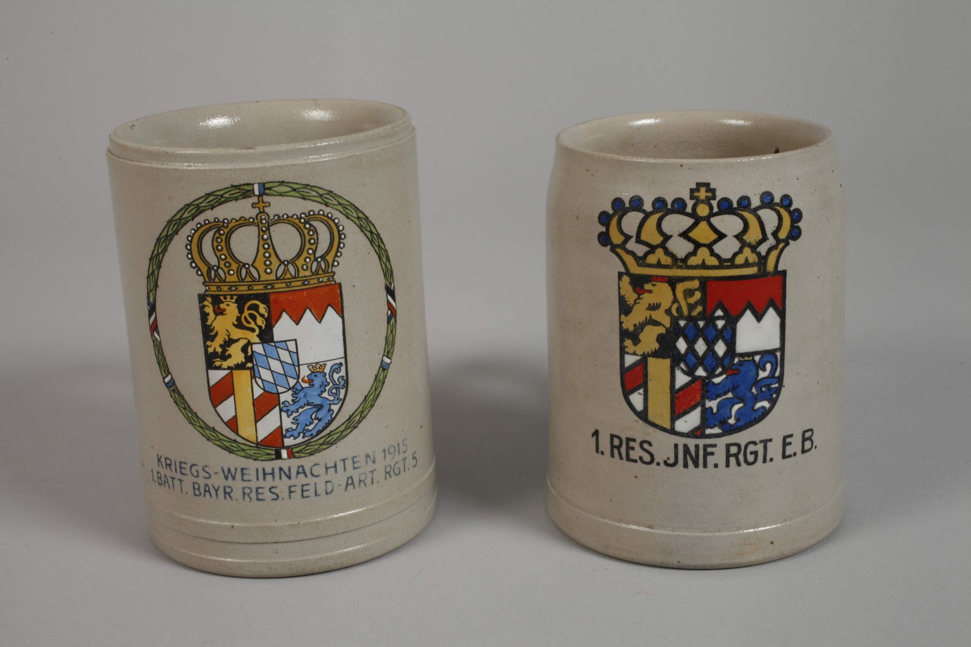 Seven 1st World War beer mugs - Image 2 of 6