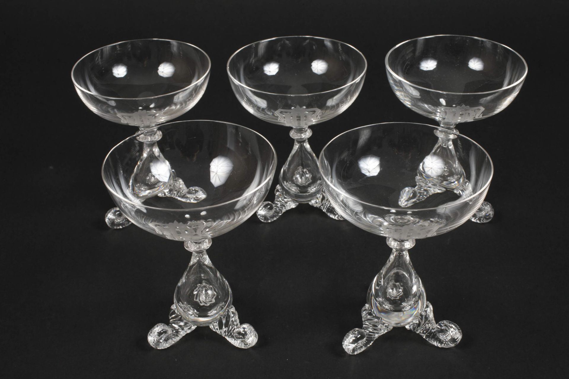 Historicism glass set with carafe  - Image 8 of 9