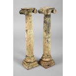 Pair of cast iron columns