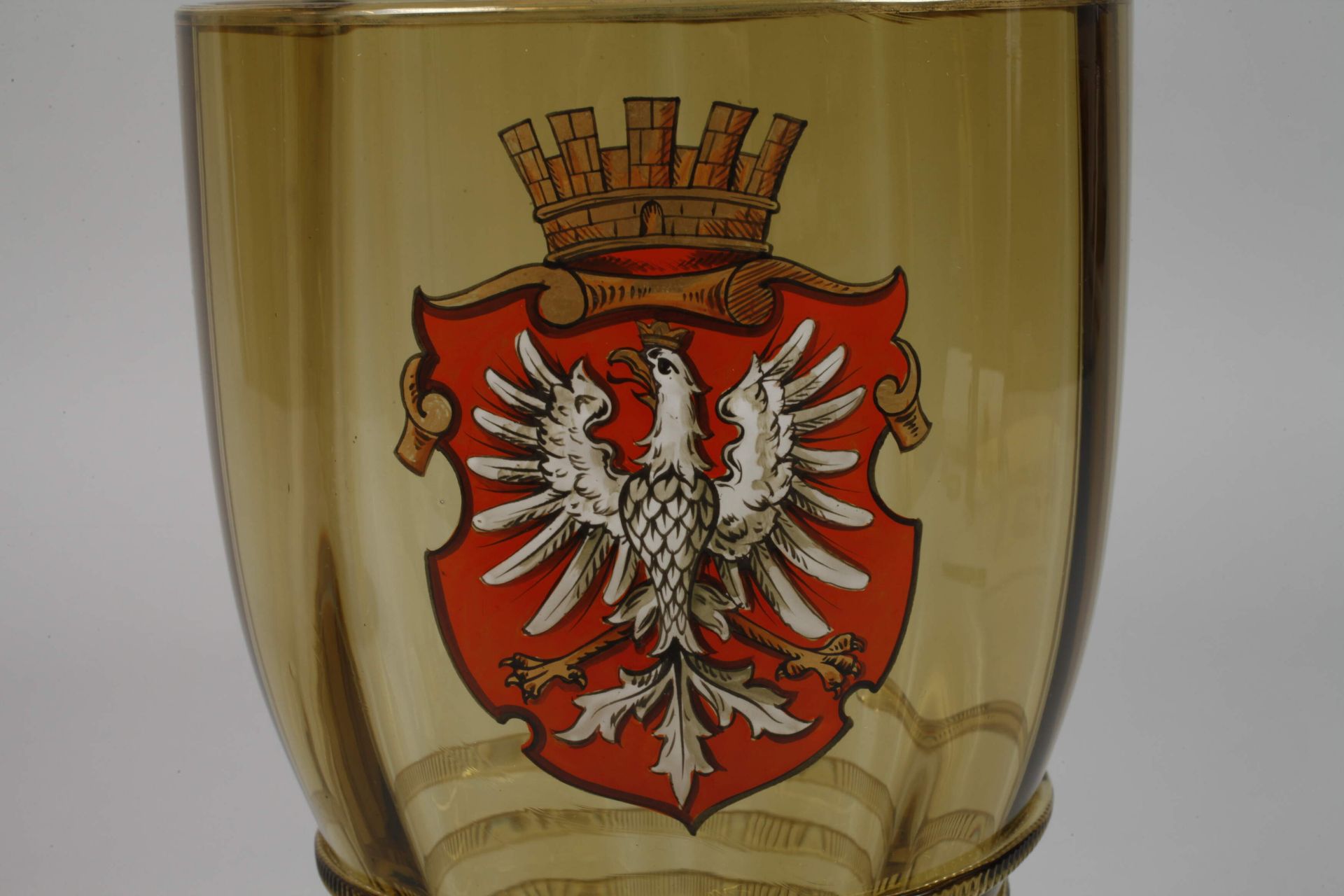Pair of oversized coat of arms goblets - Image 3 of 4