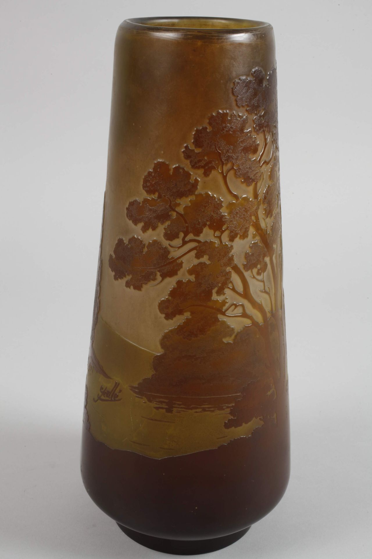 Émile Gallé vase with landscape decoration - Image 4 of 6