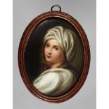 Small porcelain picture plate "Beatrice Cenci"