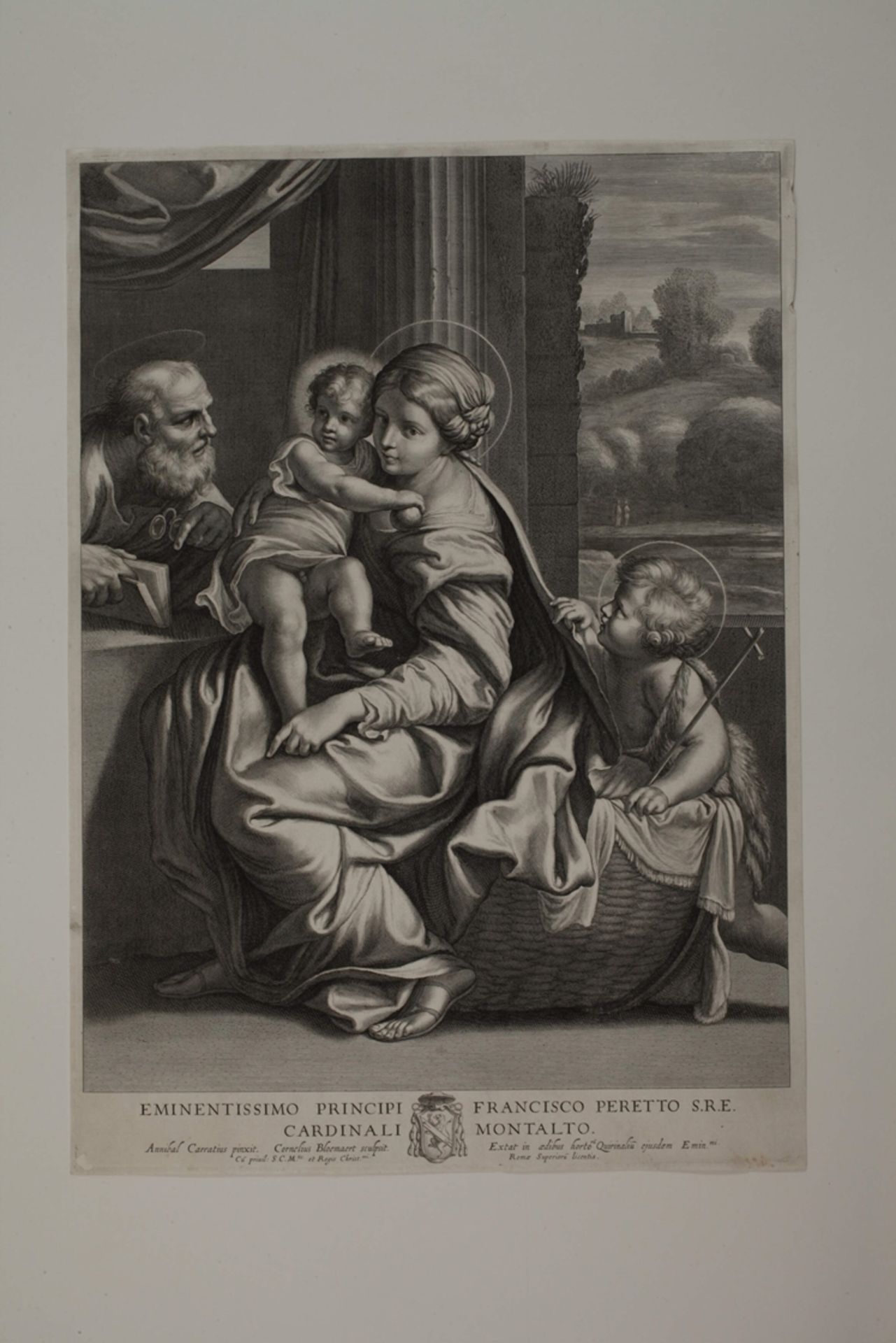 Cornelis Bloemaert II, "The Holy Family" - Image 2 of 4