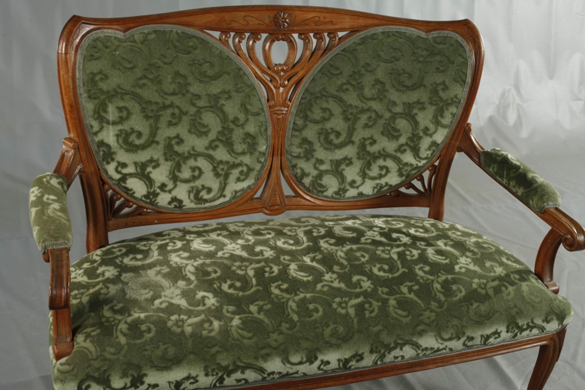 Large Art Nouveau seating group - Image 5 of 12
