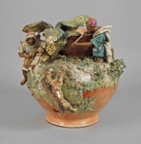Large Historicism vase with hunting scene