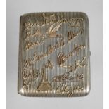 Silver Tobacco Box Russia with Gold Overlays