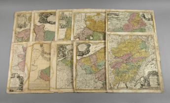 Homanns Erben, Zehn handkolorierte Landkarten