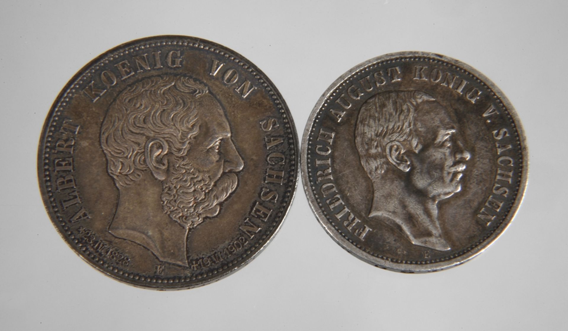 Two silver coins Saxony