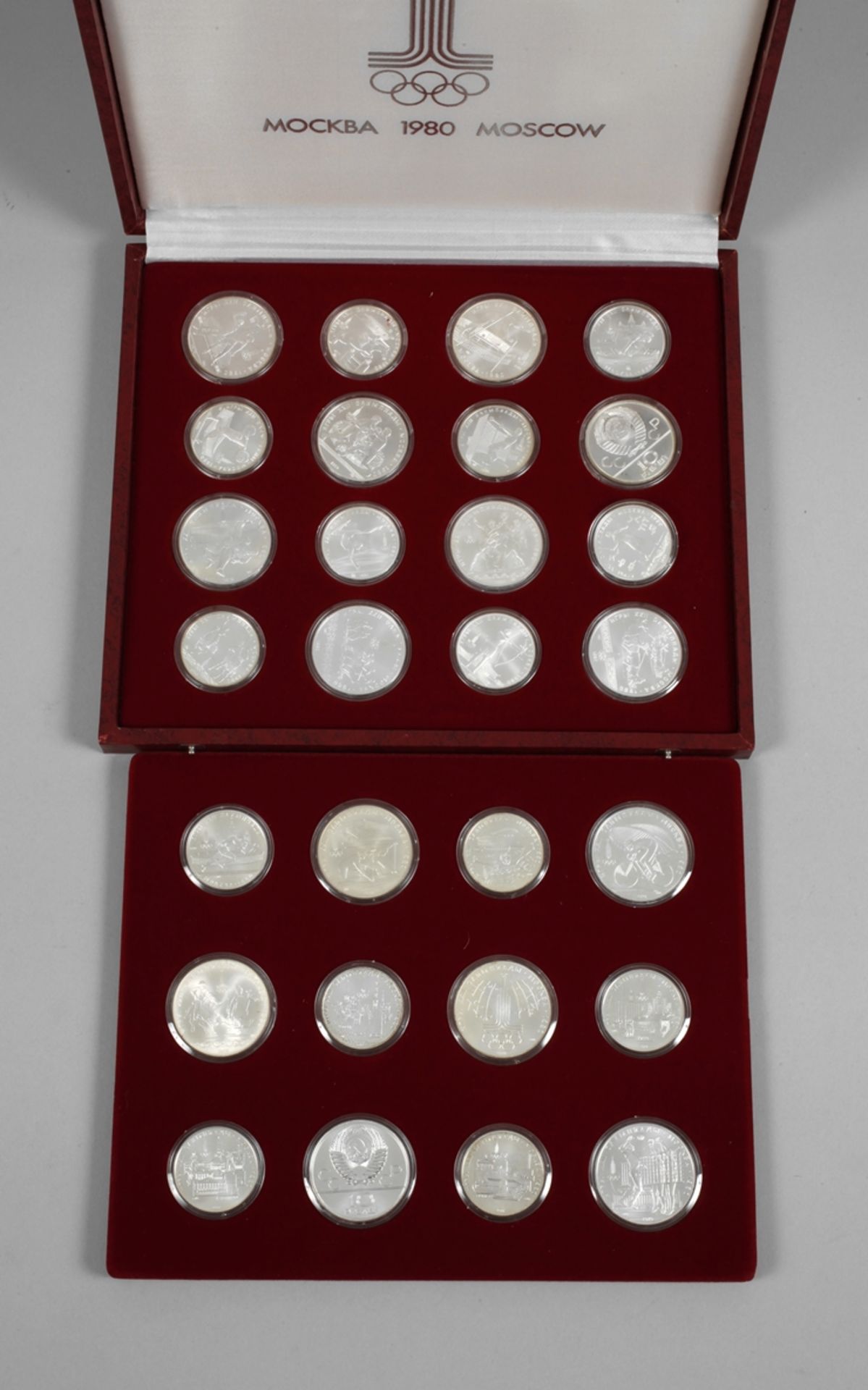 Convolute Silver Coins Moscow Olympics 1980